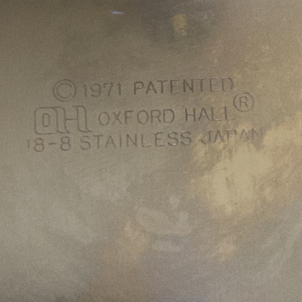 Vintage Oxford Hall Stainless Gravy / Sauce Dish, 1971 Japan, OHX97 Pattern - Picture 6 of 6